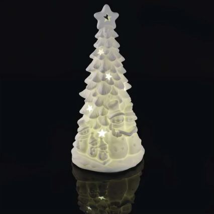 LED kerstdecoratie LED/2xAA warm wit kerstboompje
