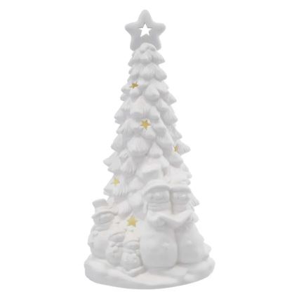 LED kerstdecoratie LED/2xAA warm wit kerstboompje