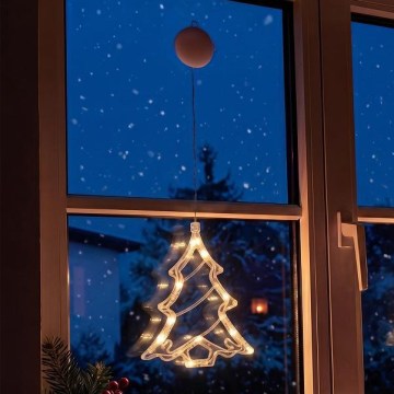 LED kerstdecoratie LED/3xAAA/warm wit kerstboom