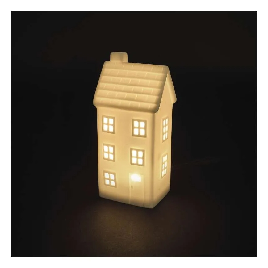 LED kerstdecoratie LED/CR2032-huisje