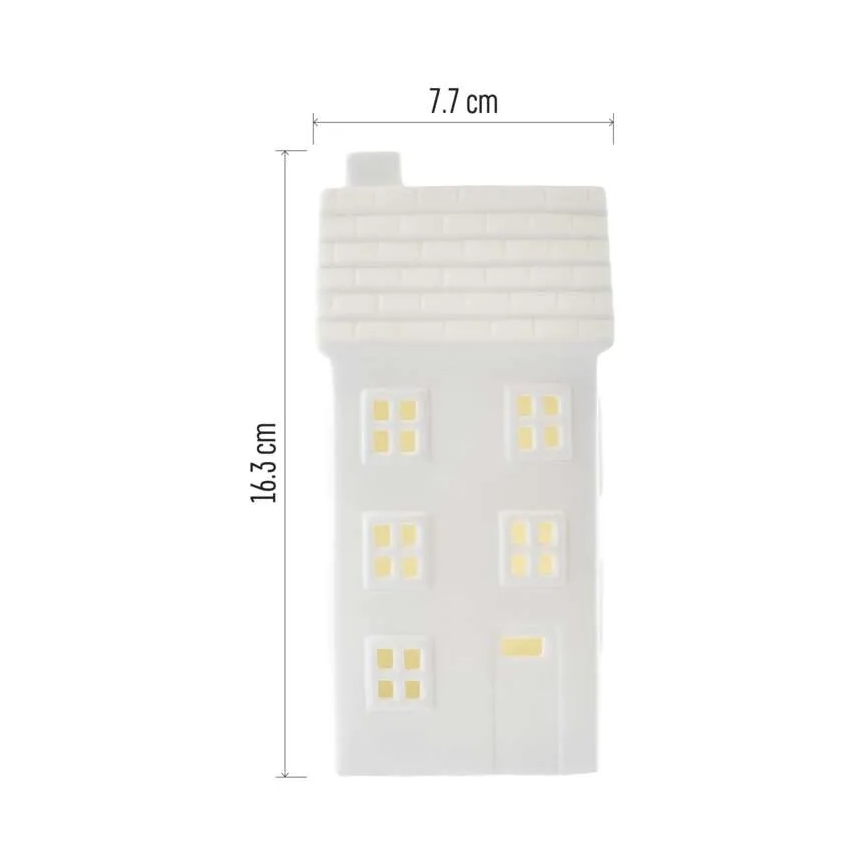 LED kerstdecoratie LED/CR2032-huisje