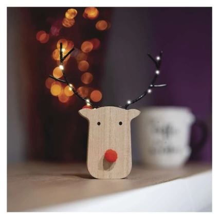 LED kerstdecoratie rendier 8xLED/2xAAA
