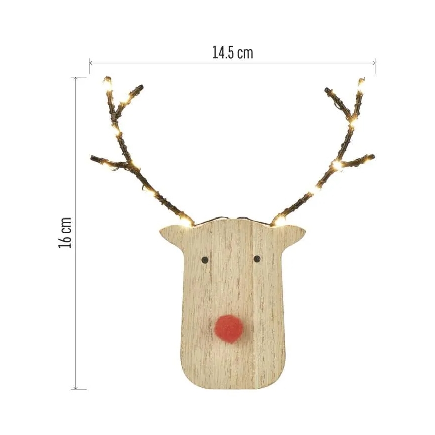 LED kerstdecoratie rendier 8xLED/2xAAA