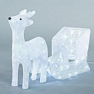 LED Kerstdecoratie voor buiten LED/3,6W/230V IP44 koud wit rendier