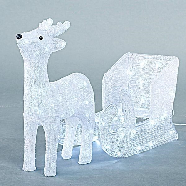 LED Kerstdecoratie voor buiten LED/3,6W/230V IP44 koud wit rendier
