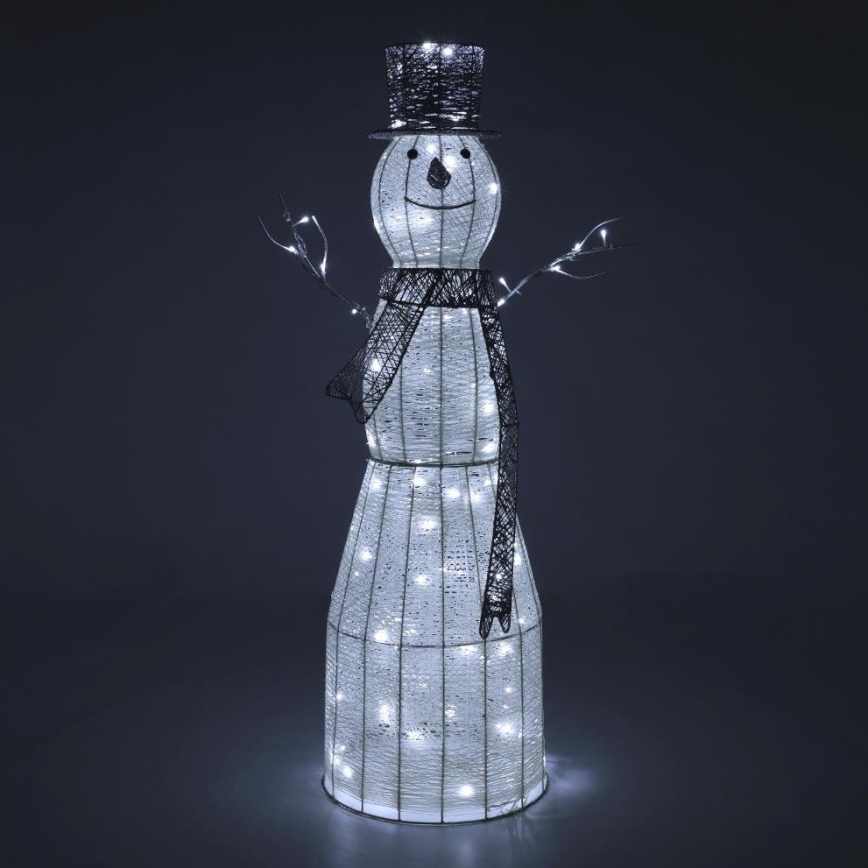 LED Kerstdecoratie voor buiten LED/3,6W/230V/koud wit 124 cm IP44 sneeuwpop