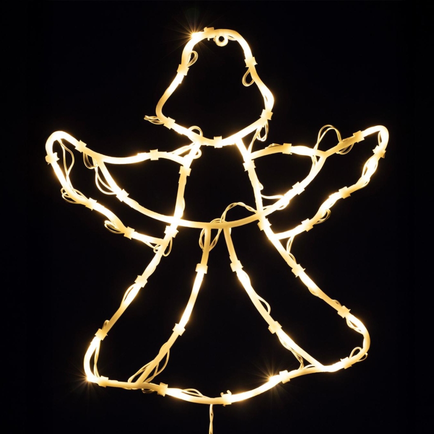 LED kerstdecoratie voor in het raam 35xLED/230V IP44 engel warm wit