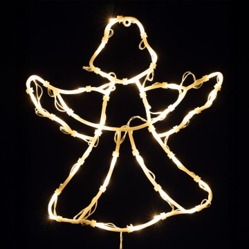LED-kerstdecoratie voor in het raam 35xLED/3xAA IP44 engel warm wit