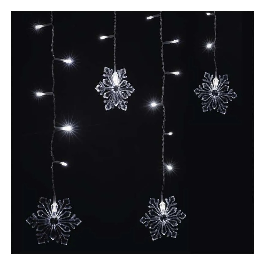 LED Kerstgordijn 60xLED/1,35W 635x50 cm koud wit