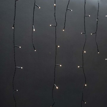 LED kerstgordijn voor buiten 180xLED/7 functies 10,9m IP44 warm wit