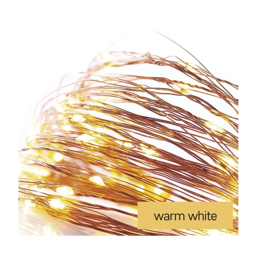 LED kerstlichtsnoer voor buiten 100xLED/15m IP44 warm wit