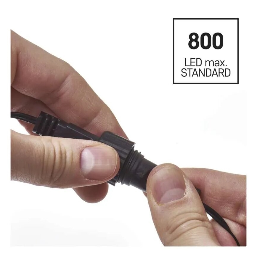 LED kerstlichtsnoer voor buiten 100xLED/2,5x0,9m IP44 warm wit