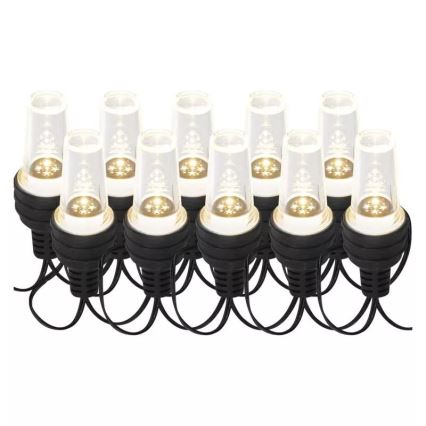 LED kerstlichtsnoer voor buiten 10xLED/9,5 m IP44 koud wit