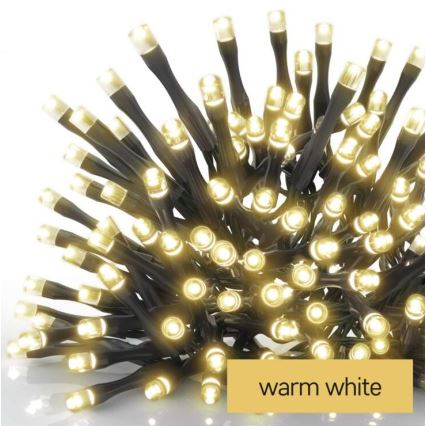 LED kerstlichtsnoer voor buiten 120xLED/3xAA 8,9m IP44 warm wit