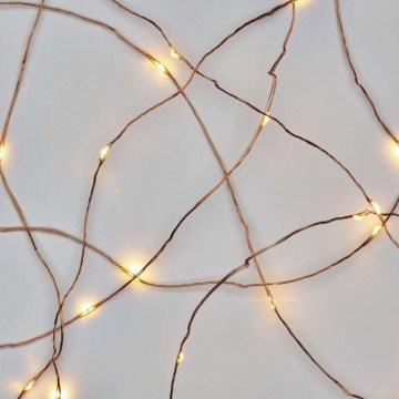 LED kerstlichtsnoer voor buiten, 40xLED/9m, IP44, warm wit