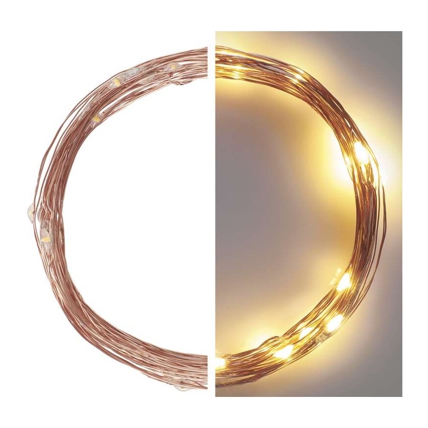 LED kerstlichtsnoer voor buiten, 40xLED/9m, IP44, warm wit