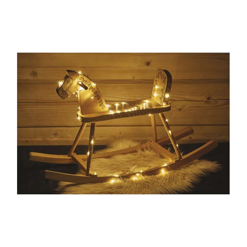 LED kerstlichtsnoer voor buiten, 40xLED/9m, IP44, warm wit