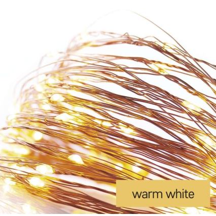 LED kerstlichtsnoer voor buiten, 40xLED/9m, IP44, warm wit