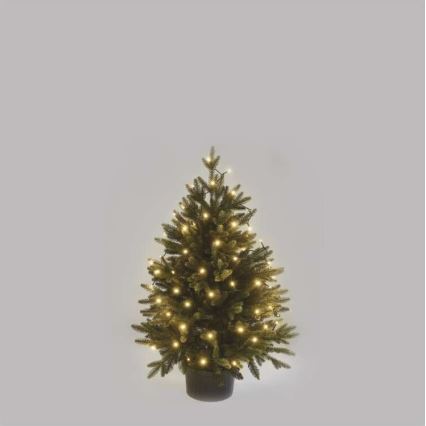 LED kerstlichtsnoer voor buiten 80xLED/3xAA 6,1m IP44 warm wit