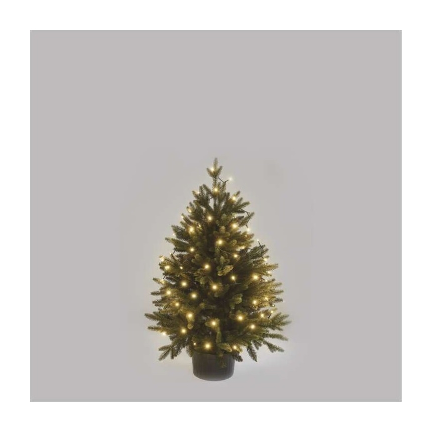 LED kerstlichtsnoer voor buiten 80xLED/3xAA 6,1m IP44 warm wit