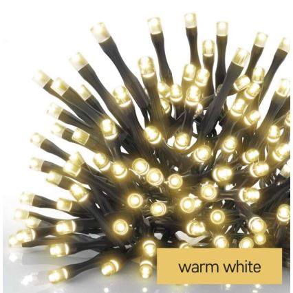 LED kerstlichtsnoer voor buiten 80xLED/3xAA 6,1m IP44 warm wit