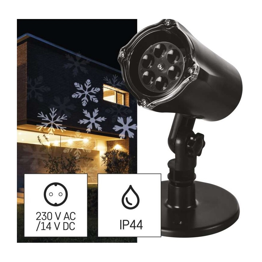 LED kerstprojector voor buiten LED/3,6W/230V IP44 koelwit