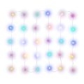 LED kerstsnoer 30xLED/2xAA 3,3m meerkleurig