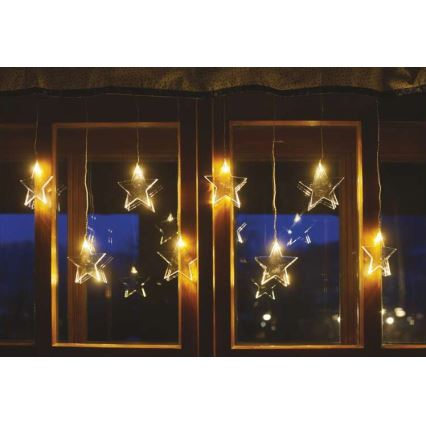 LED kerstsnoer voor buiten 8xLED/5,84m IP44 sterren