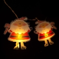 LED kerstverlichting 10xLED/2xAA 1,35 m warm wit santa