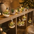 LED kerstverlichting 10xLED/3xAAA/warm wit 2,1m kerstballen