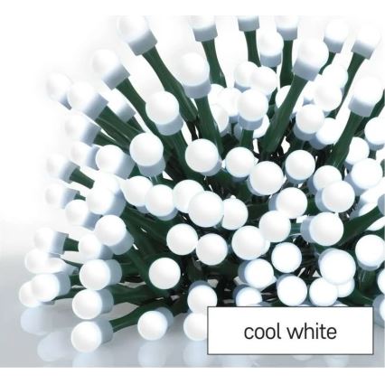 LED kerstverlichting 200 LEDs / 8 functies, 20 m, IP44, koel wit
