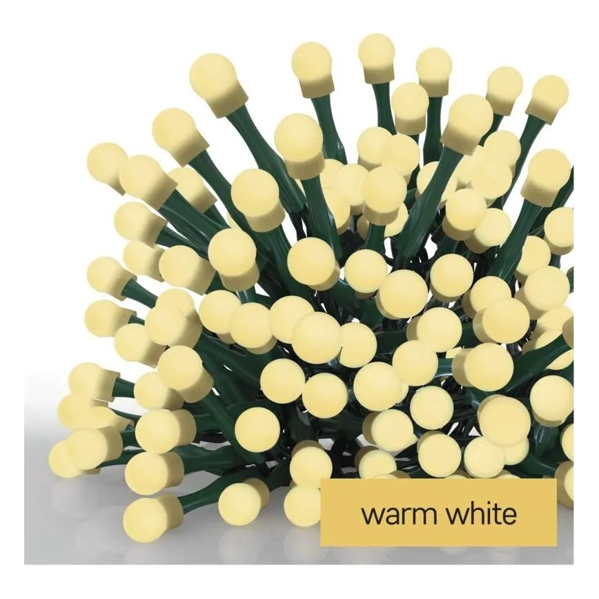 LED kerstverlichting 200xLED/8 functies 20m IP44 warm wit