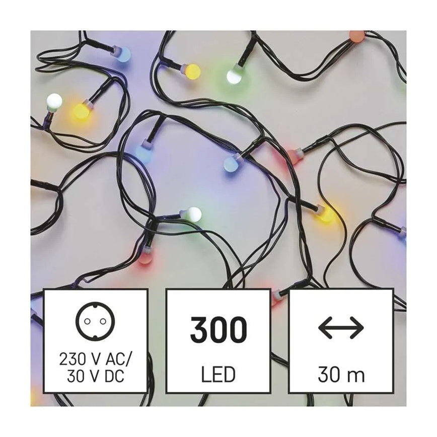 LED kerstverlichting 300xLED/8 functies 35m IP44 warm wit