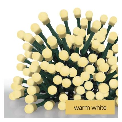 LED kerstverlichting 80xLED/230V/8 functies 13m IP44 warm wit