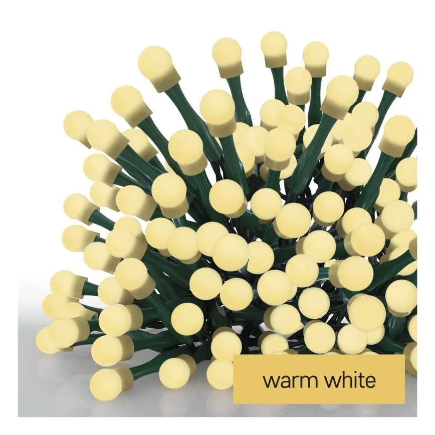 LED kerstverlichting 80xLED/230V/8 functies 13m IP44 warm wit