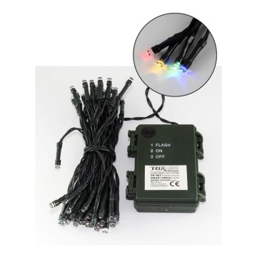 LED Kerstverlichting buiten lichtketting 10,8 m 100xLED/3xAA kleur IP44