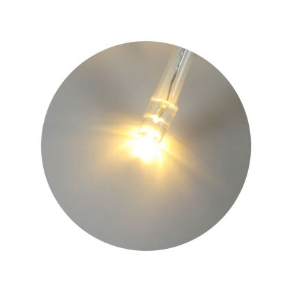 LED Kerstverlichting lichtketting 2,4 m 20xLED/3xAA 2700 K