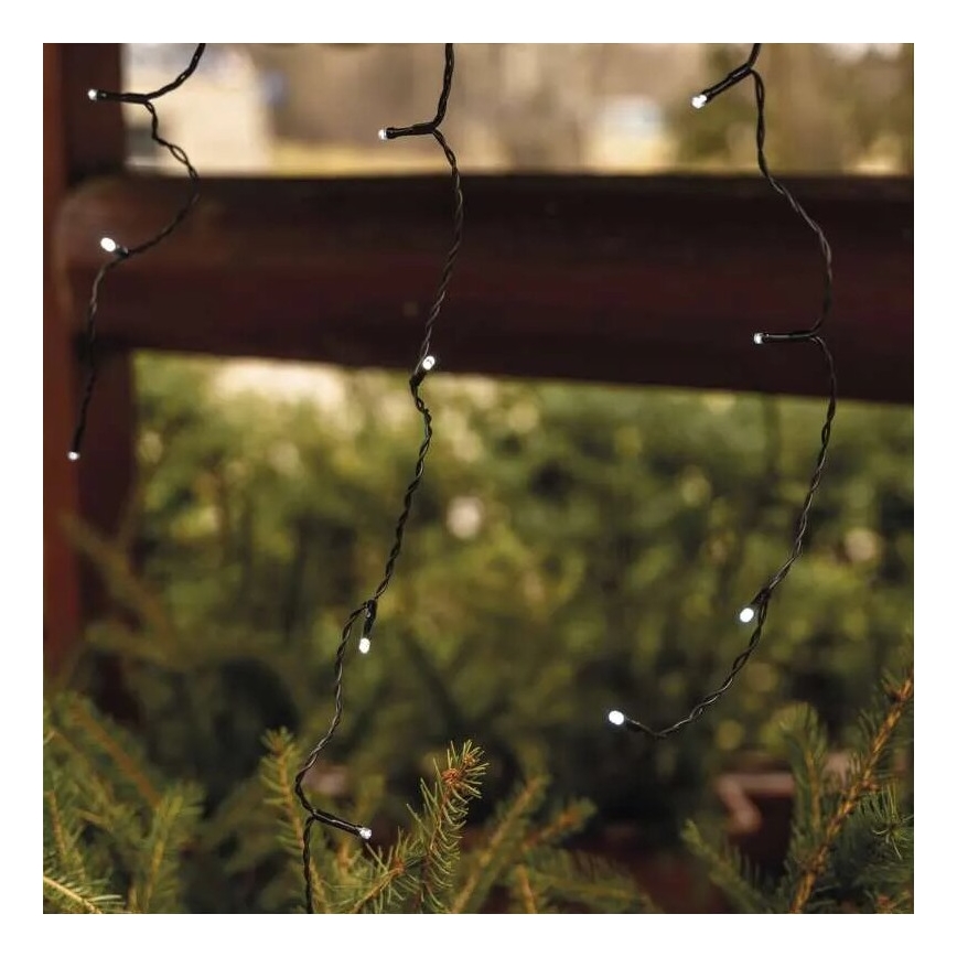LED kerstverlichting voor buiten 100xLED/2,5x0,9m IP44 koud wit