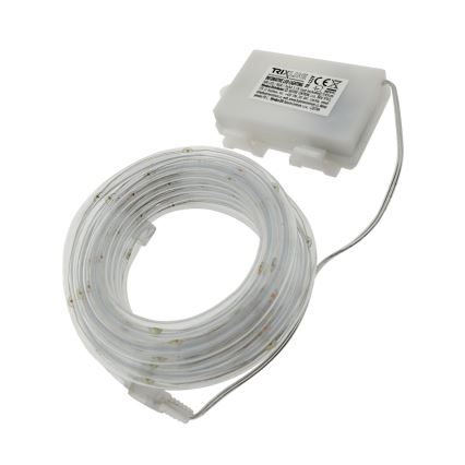 LED kerstverlichting voor buiten, 100×LED / 3×AA, 5,45 m, IP44, multicolor