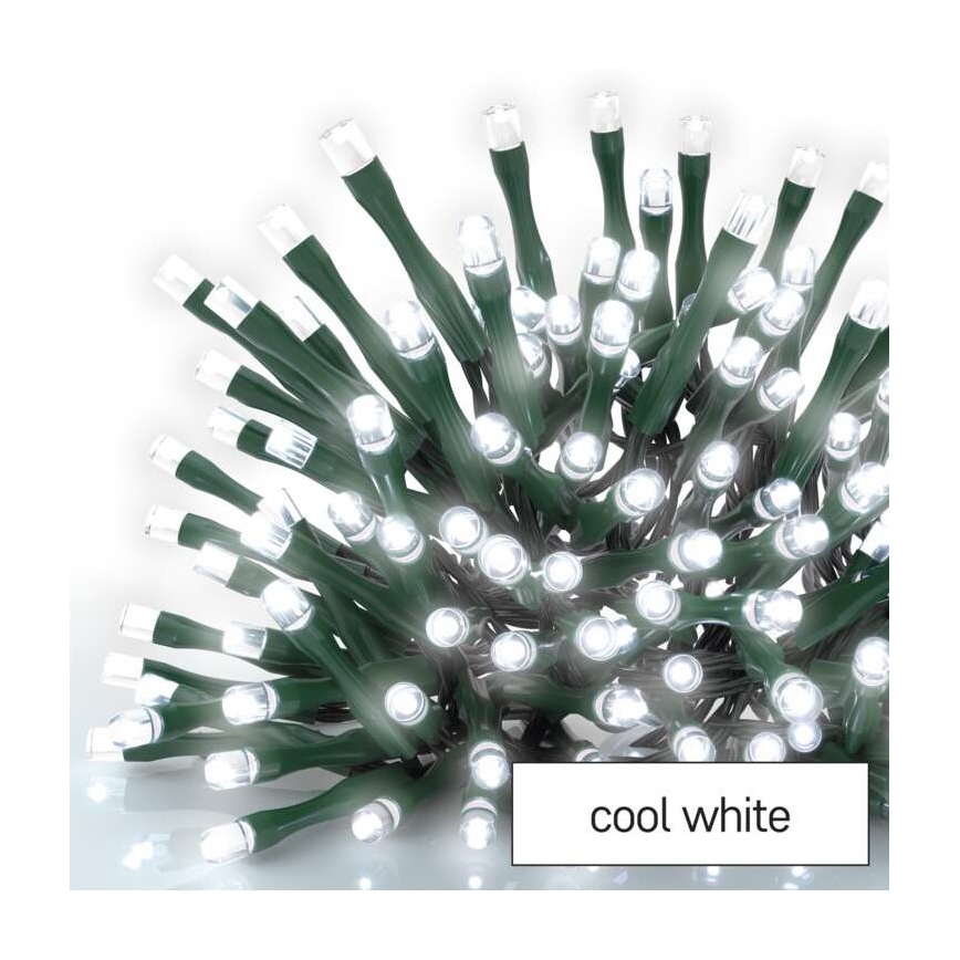 LED kerstverlichting voor buiten 600xLED/8 modi 15m IP44 koud wit
