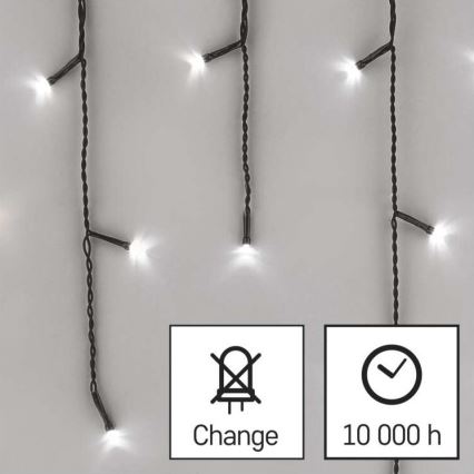 LED kerstverlichting voor buiten 600xLED/8 modi 15m IP44 koud wit