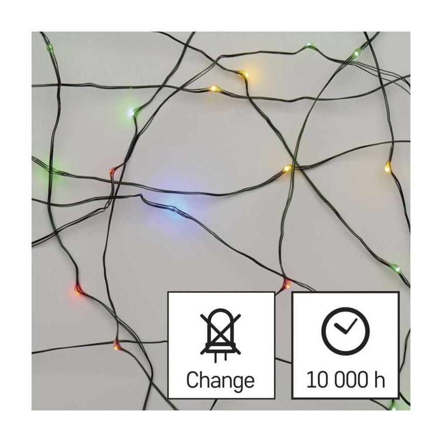 LED kerstverlichting voor buiten 75xLED/12,5m IP44 multicolor