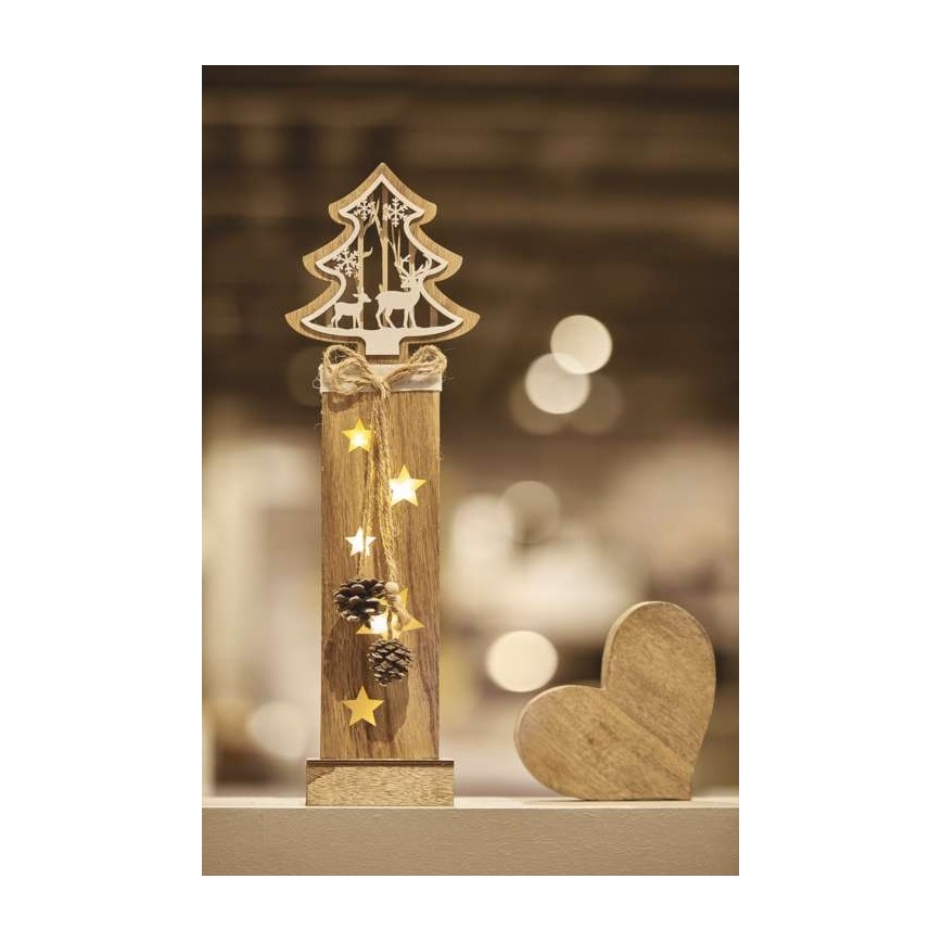 LED kerstversiering 5xLED/2xAA boom