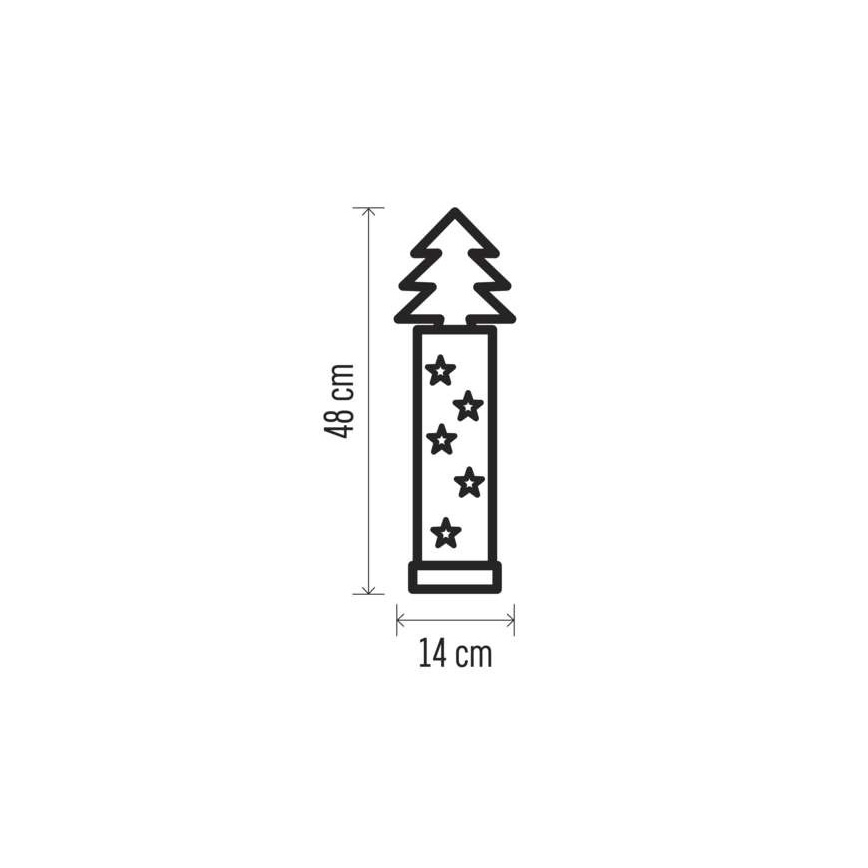 LED kerstversiering 5xLED/2xAA boom