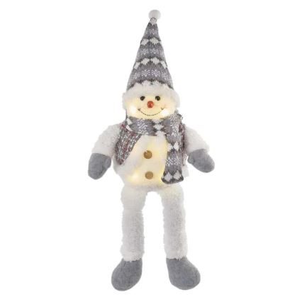 LED Kerstversiering 6xLED/3xAA sneeuwpop