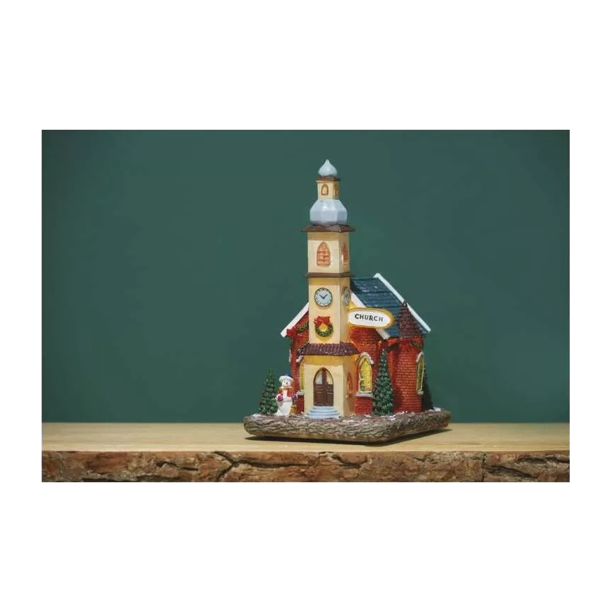 LED Kerstversiering LED/3xAA kerk