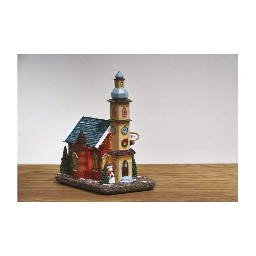 LED Kerstversiering LED/3xAA kerk