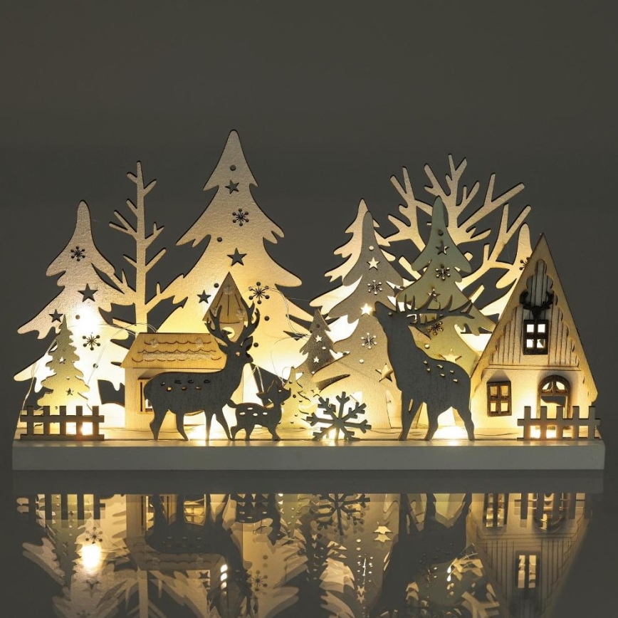 LED Kerstversiering LED/3xAAA/warm wit bos