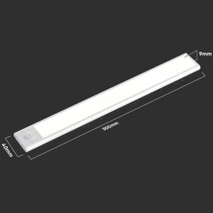 LED Keukenkast Lamp met Sensor LED/1,5W/5V 4000K