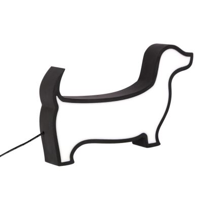 LED Kinderbureau lamp DOG LED/12W/230V zwart